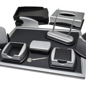 لييندا - طقم مكتب 12 قطعة (فضي)