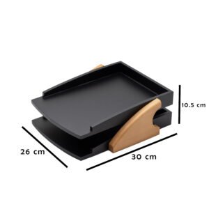 لييندا - منظم الأوراق الكبيرة خشبي 