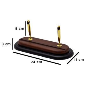 لييندا - حامل أقلام ثنائي بني